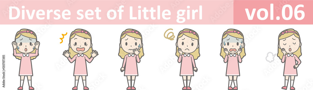 Diverse set of little girl , EPS10 vector format vol.06 Diverse set of little girl , EPS10 vector format vol.06