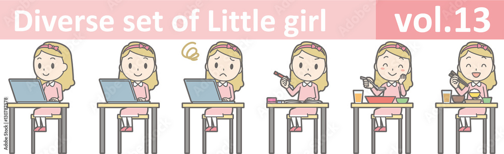 Diverse set of little girl , EPS10 vector format vol.13 Diverse set of little girl , EPS10 vector format vol.13