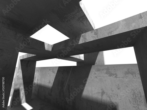 Dark concrete architecture construction abstract background