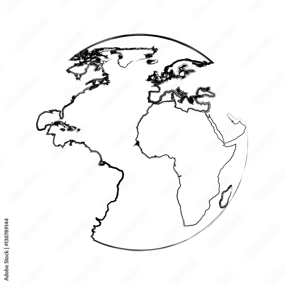 world planet earth maps vector illustration design Stock Vector | Adobe ...