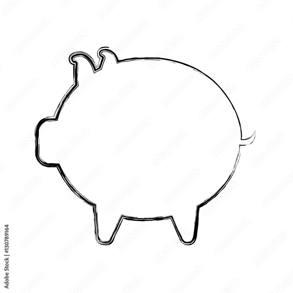 Fototapeta premium piggy savings isolated icon vector illustration design