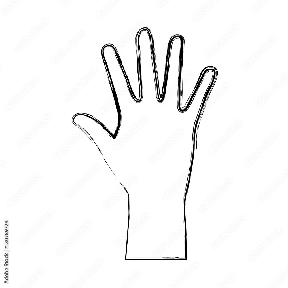 Obraz premium hand human ecology symbol vector illustration design