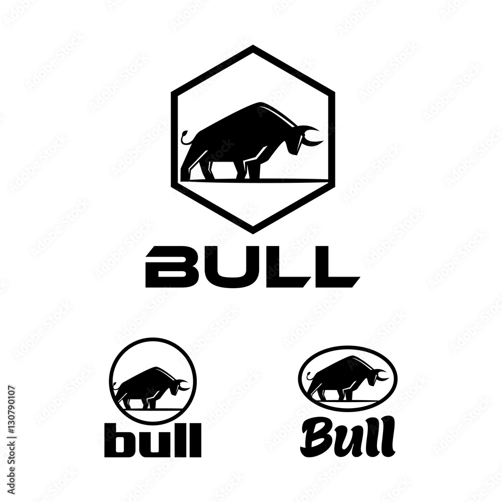 bull, strong logo Stock-Vektorgrafik | Adobe Stock