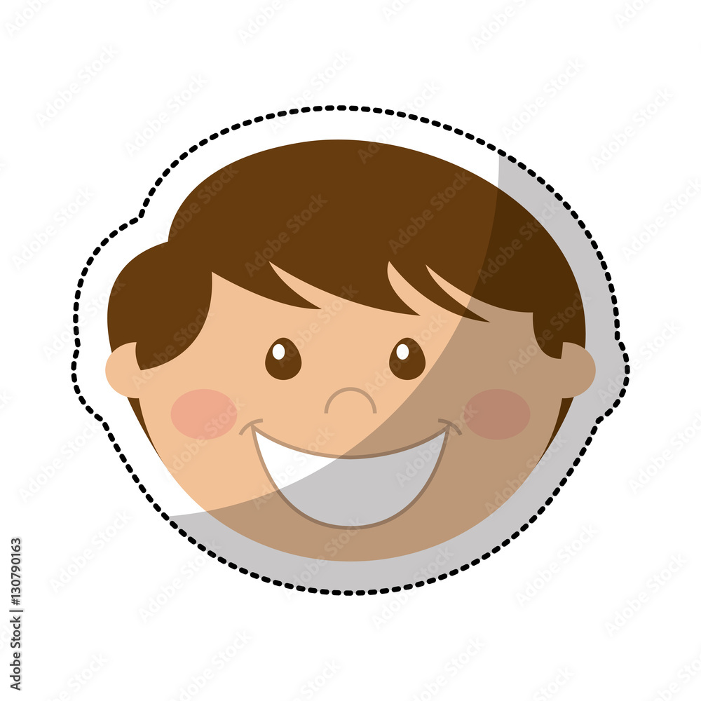 cute little boy character vector illustration design