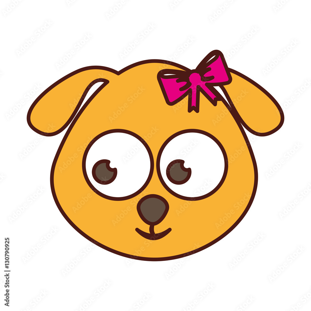 Fototapeta premium cute dog tender isolated icon vector illustration design