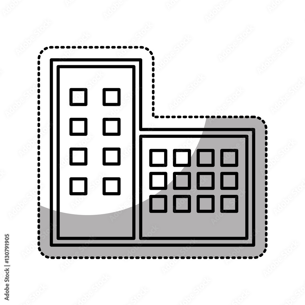 exterior building isolated icon vector illustration design