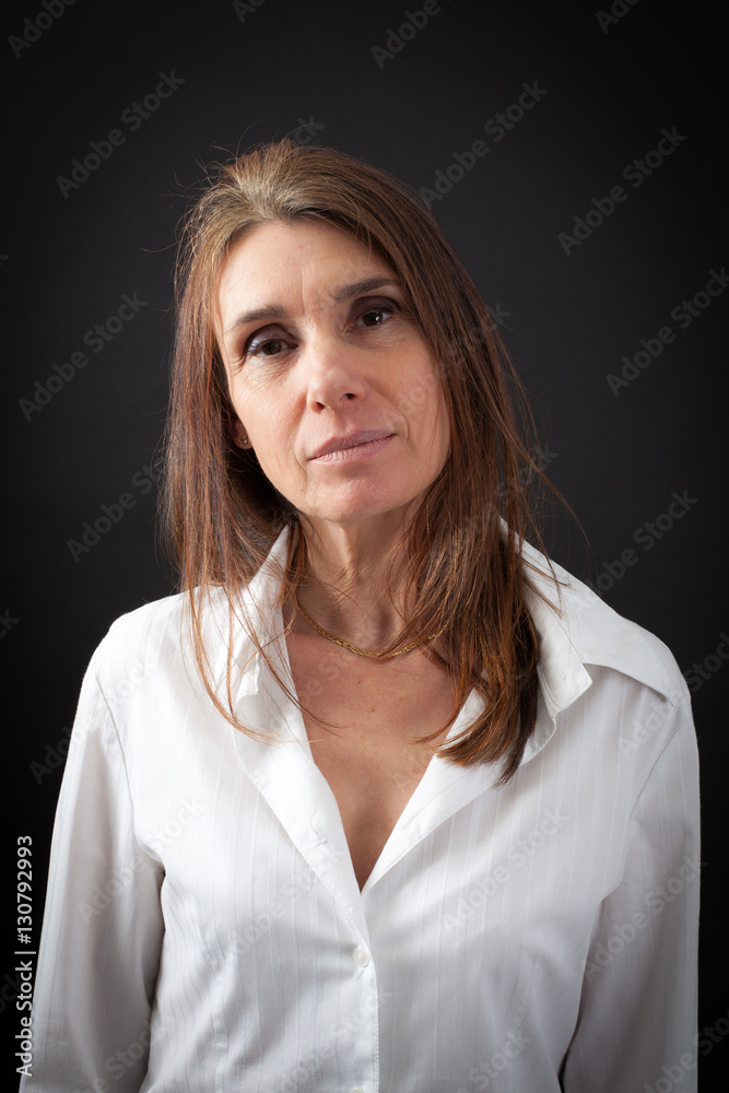 Beautiful woman doing different expressions in different sets of clothes: thinking Beautiful woman doing different expressions in different sets of clothes: thinking
