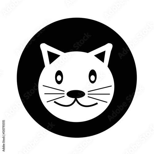 Cat icon illustration design