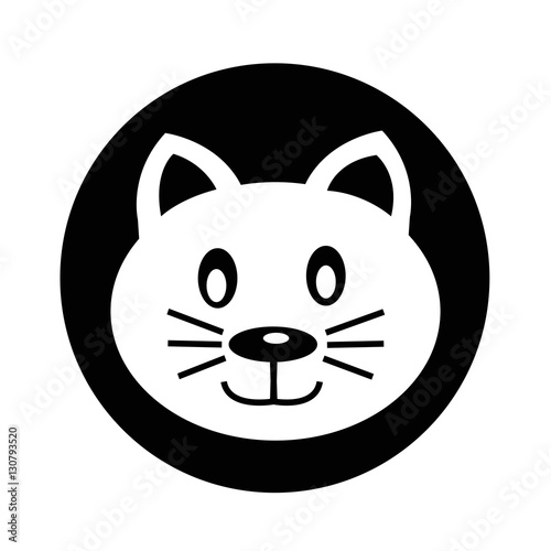 Cat icon illustration design