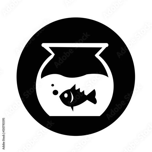 Fish Bowl Icon illustration design