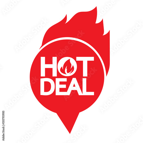 hot deal icon illustration design