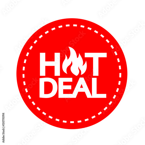 hot deal icon illustration design