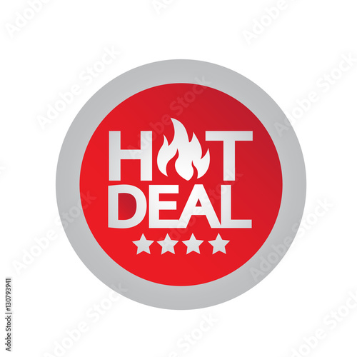 hot deal icon illustration design