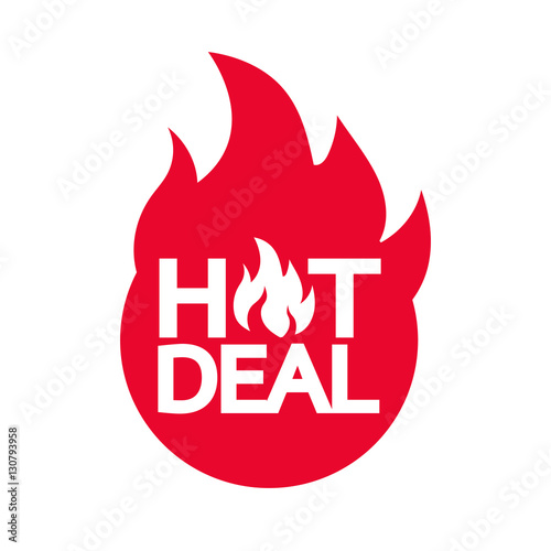 hot deal icon illustration design