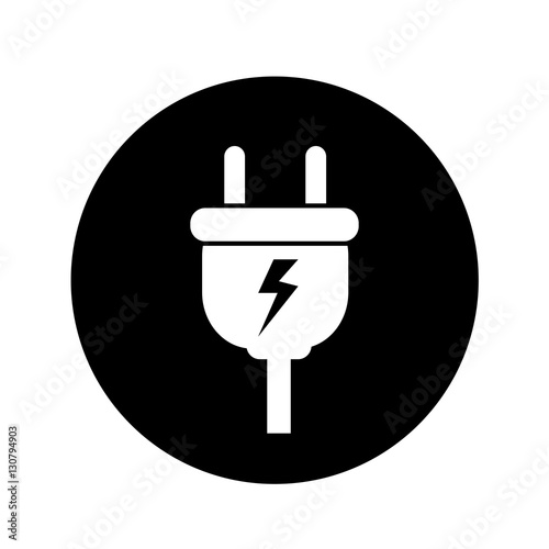 Electric plug icon illustration design