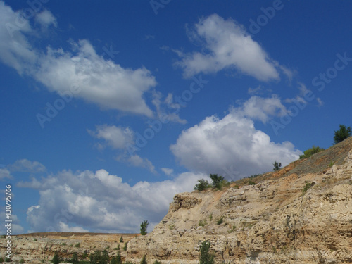 Beautiful view of summer steppe.