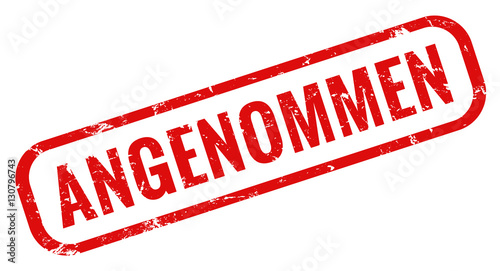 Stempel rot angenommen