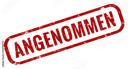 Stempel rot angenommen