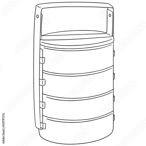 vector set of food carrier