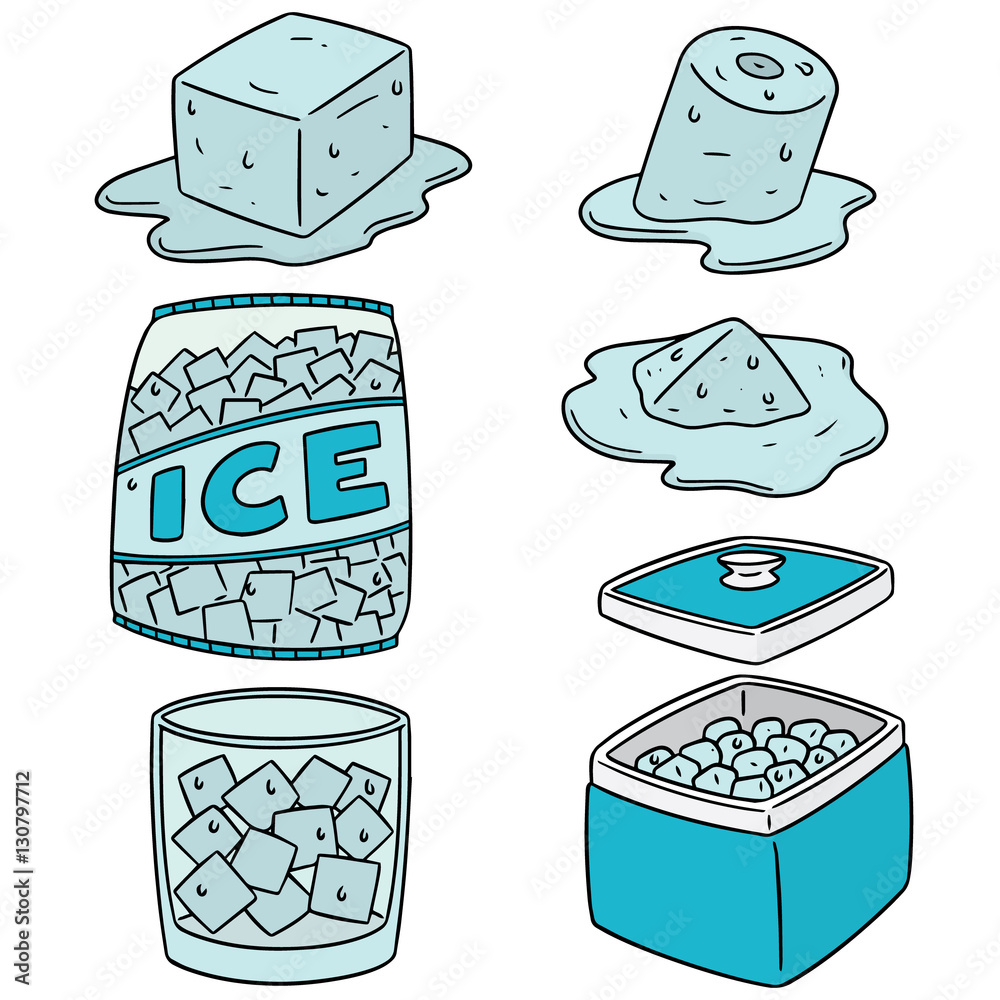 vector set of ice Stock Vector | Adobe Stock