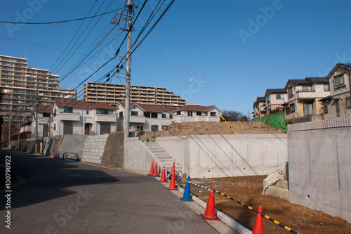 造成中の日本の新興住宅地