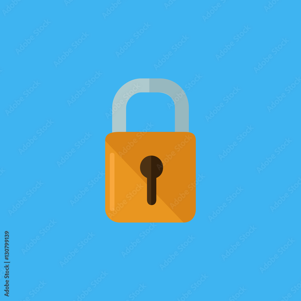 lock icon. flat design lock icon. flat design