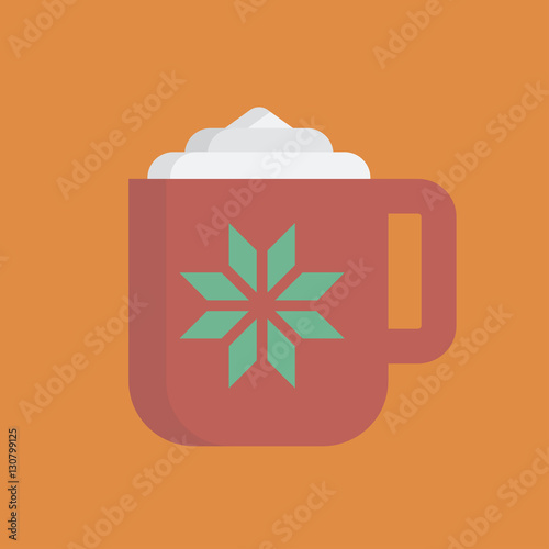cup of cocoa icon. flat design