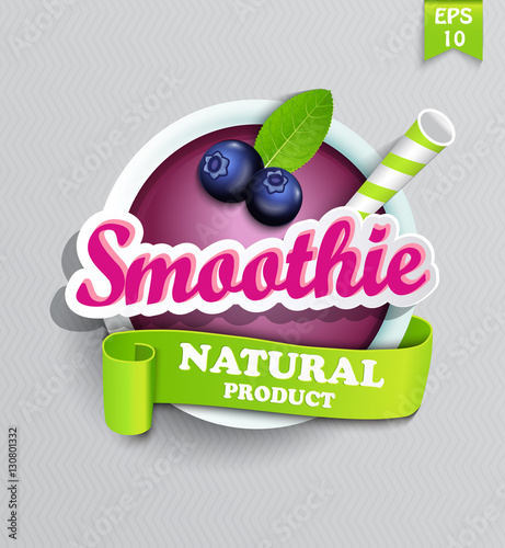 Blueberry smoothie sticer.
