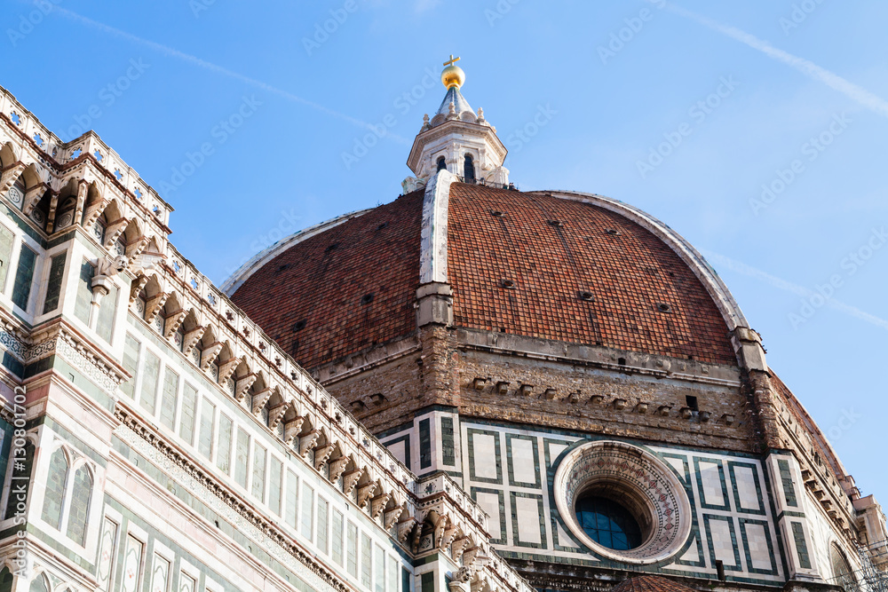 view of dome of Florence Duomo Cathedral