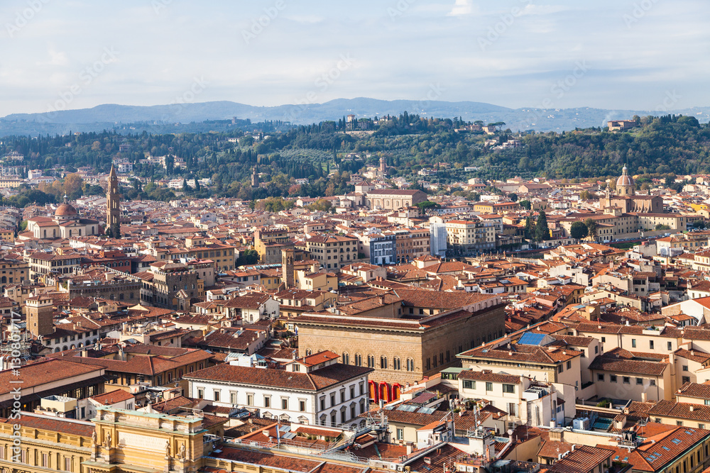 above view of Florence city from Campanile