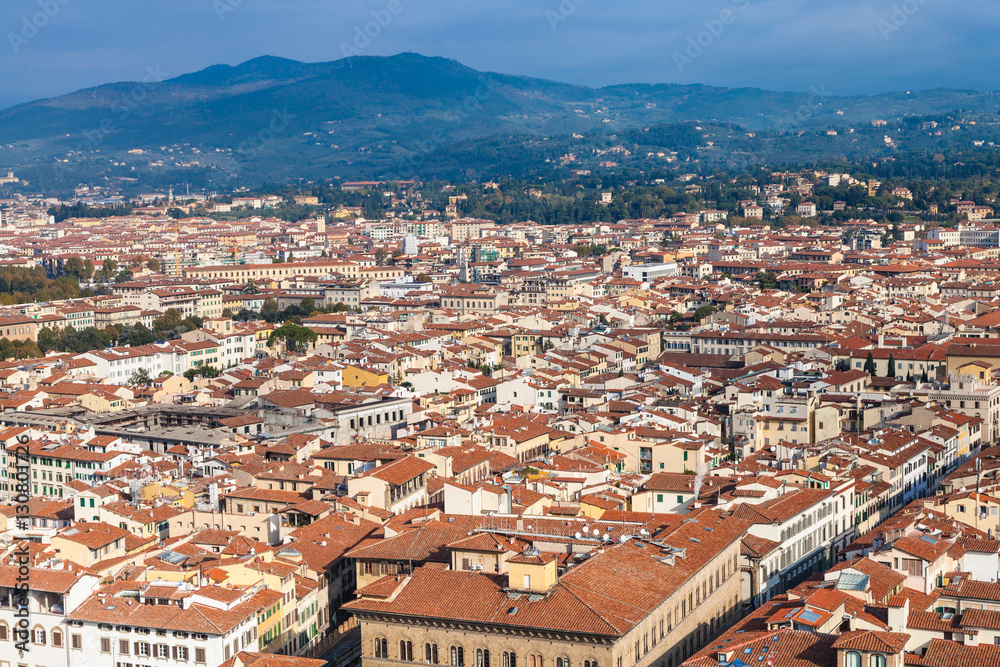 Florence city skyline from Campanile
