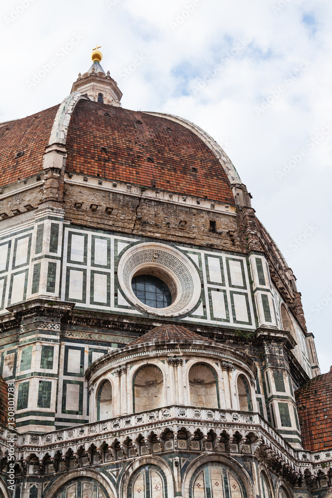ornamental dome of Duomo Cathedral in Florence