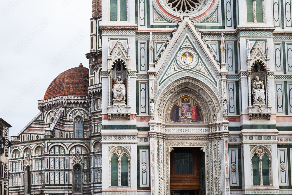 decorations of walls of Cathedral in Florence