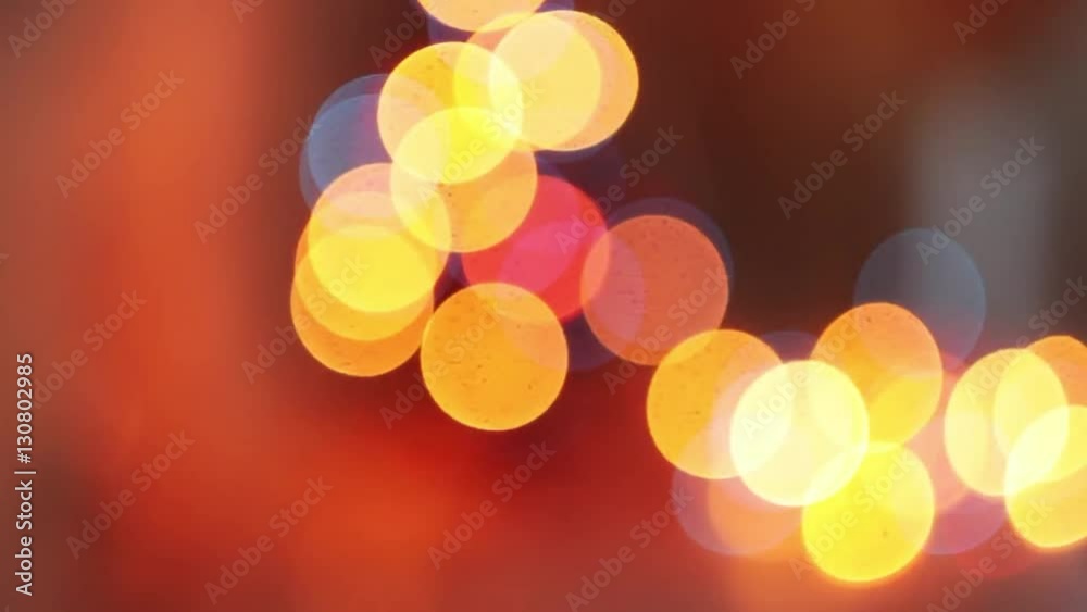 blurred Christmas lights twinkling,very beautiful Stock Video Adobe Stock