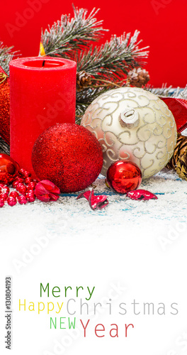 Christmas vintage present on a wooden background