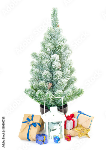christmas tree isolated on a white background