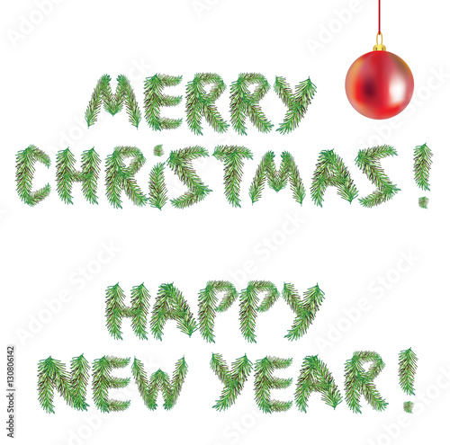 Happy New Year and Merry Christmas tree