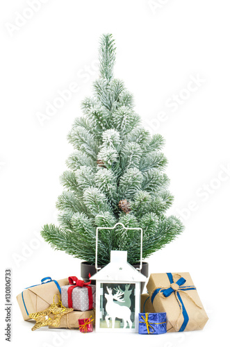 christmas tree isolated on a white background