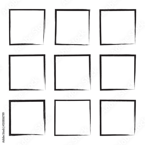 Set hand drawn square.