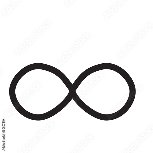 Infinity symbol Isolated on White Background. Limitless sign.
