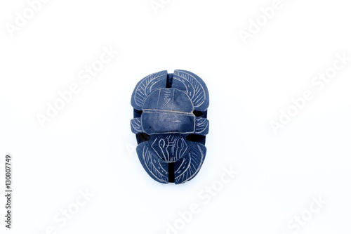 Scarabaeus carved in alabaster stone