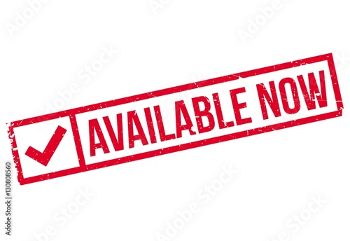 Available Now rubber stamp