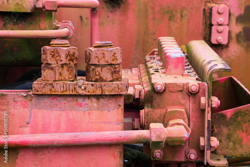 Old machine parts