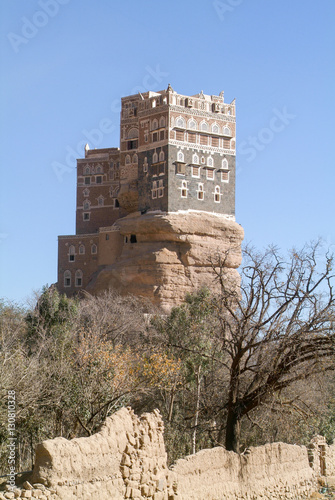 The house tower of Dar al Hajar at Wadi Dhahr photo