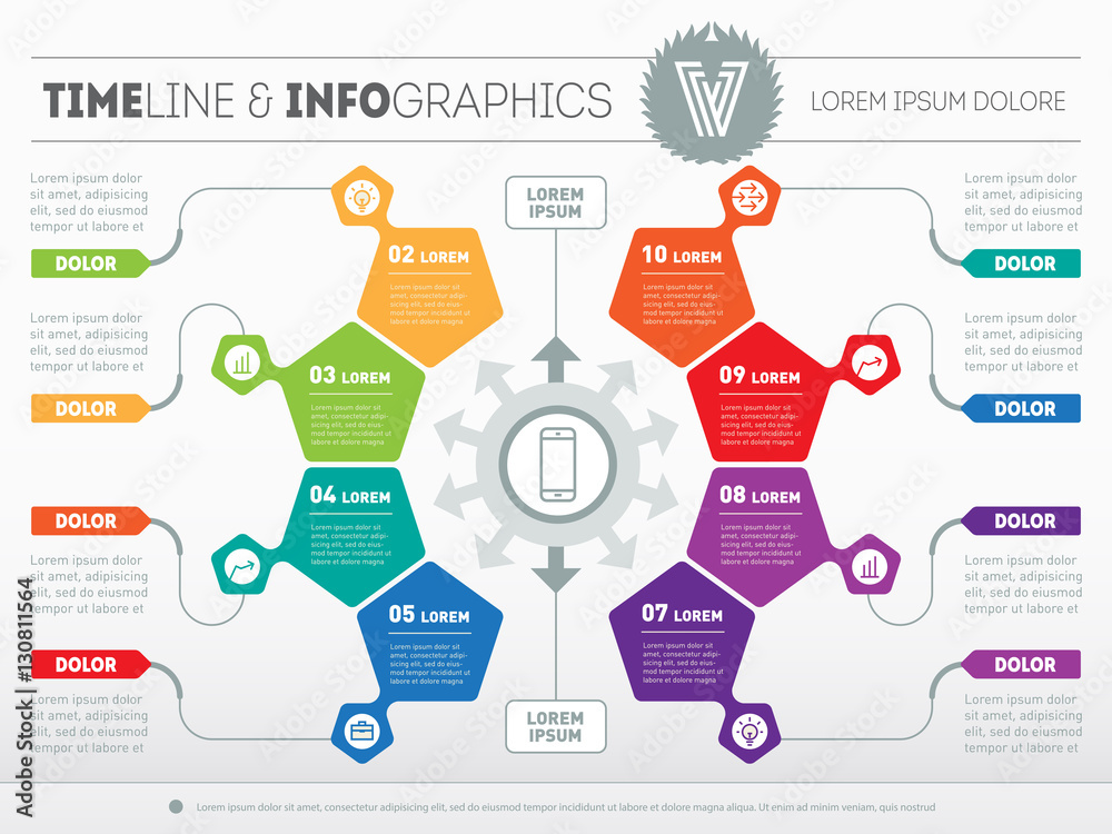Part of the report with logo and icons set. Vector infographic o Part of the report with logo and icons set. Vector infographic o