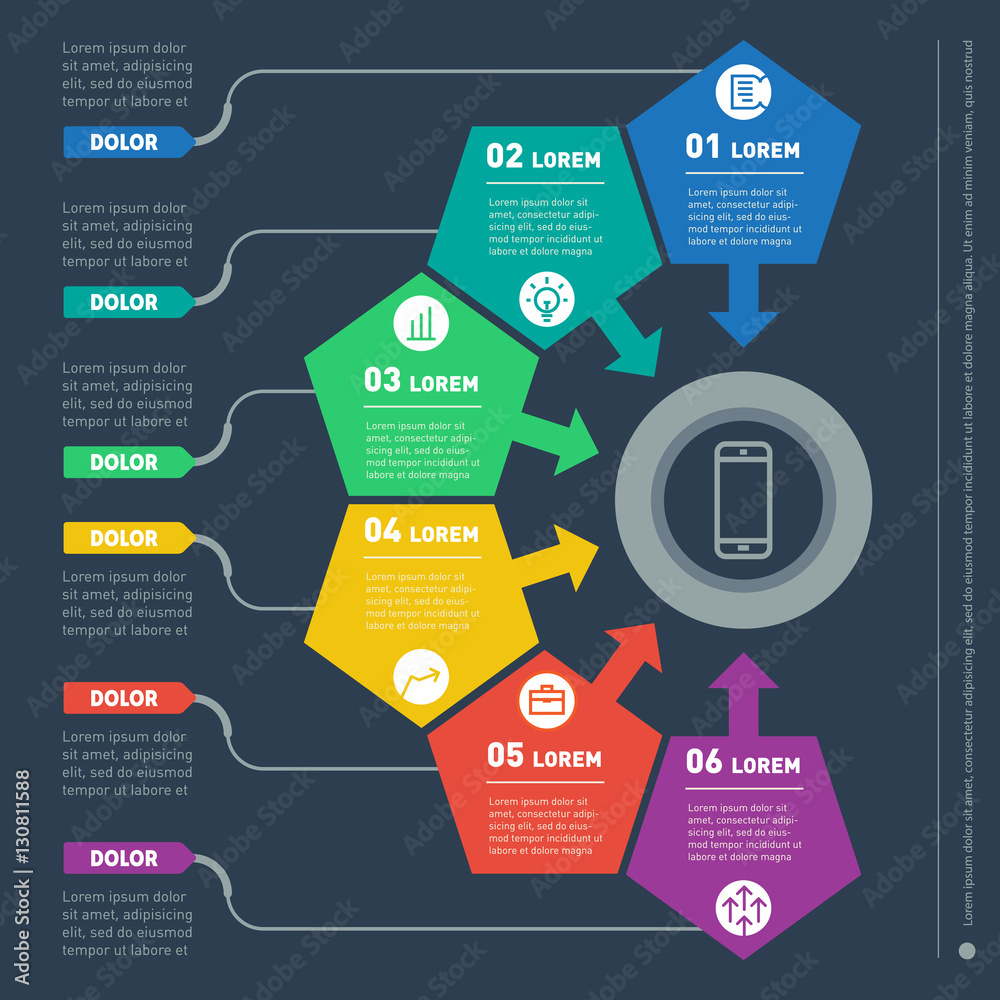 Vector infographic of technology or education process. Business Vector infographic of technology or education process. Business