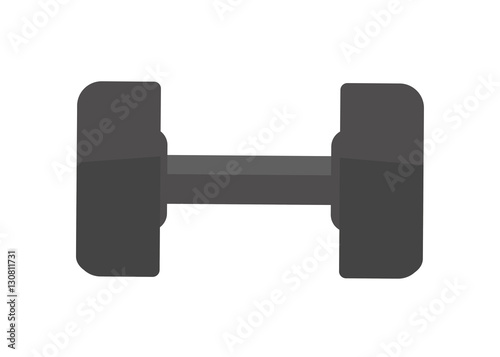 Dumbbell isolated on white. Vector