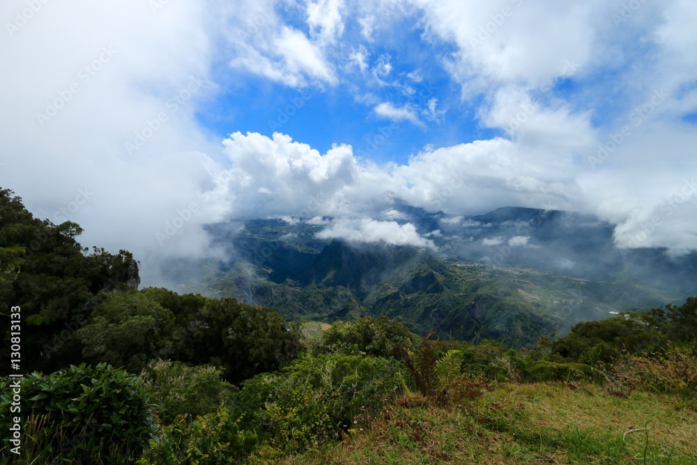 Fototapeta premium seen on the circus of salazie , Reunion Island National Park, France , october 2016 