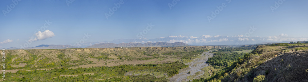 Caucasus mountains in Azerbaijan, panorama