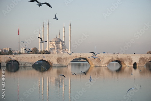 adana taşköprü adana sabancı merkez cami adana sabanci central mosque new Year adana stone bridge and sabanci central mosque photo